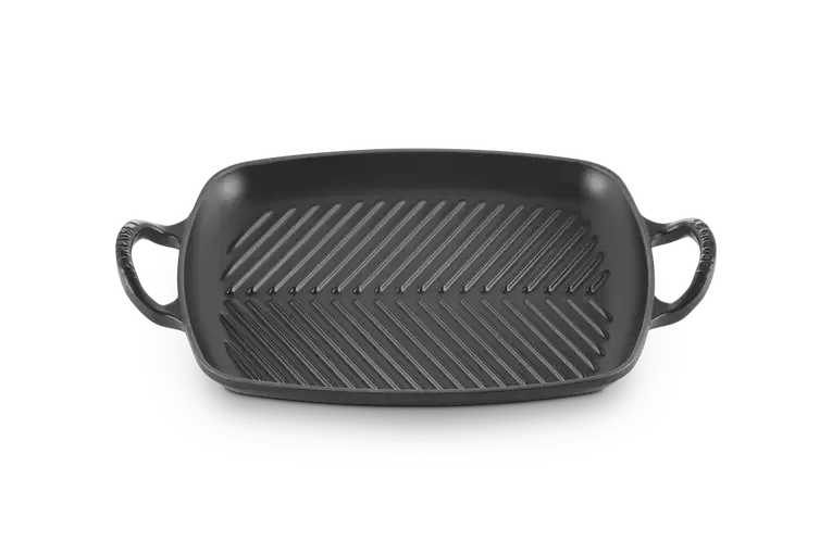 Плита-гриль прямоугольная Le Creuset, эмалированный чугун, матовая чёрная, для индукционных плит и духовки