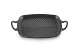 Плита-гриль прямоугольная Le Creuset, эмалированный чугун, матовая чёрная, для индукционных плит и духовки — фото 1