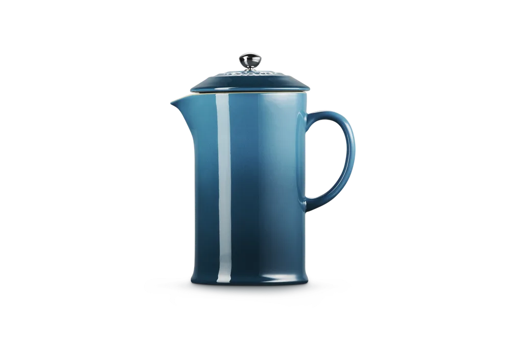 Френч-пресс Le Creuset Deep Teal 1 л, каменная керамика, эмаль, кнопка из нержавеющей стали