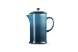 Френч-пресс Le Creuset Deep Teal 1 л, каменная керамика, эмаль, кнопка из нержавеющей стали — фото 1