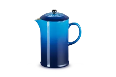 Френч-пресс Le Creuset из каменной керамики 1 л, эмаль, ручка-кнопка из нержавеющей стали, Azure голубой