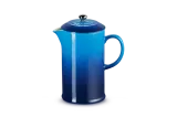 Френч-пресс Le Creuset из каменной керамики 1 л, эмаль, ручка-кнопка из нержавеющей стали, Azure голубой — фото 1