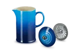 Френч-пресс Le Creuset из каменной керамики 1 л, эмаль, ручка-кнопка из нержавеющей стали, Azure голубой — фото 5