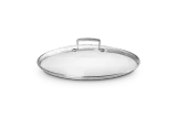 Крышка стеклянная жаропрочная Le Creuset 30 см, стекло, нержавеющая сталь, для больших кастрюль и сковород — фото 3
