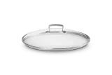 Крышка стеклянная жаропрочная Le Creuset 32 см, стекло, нержавеющая сталь, для больших кастрюль и сковород — фото 1