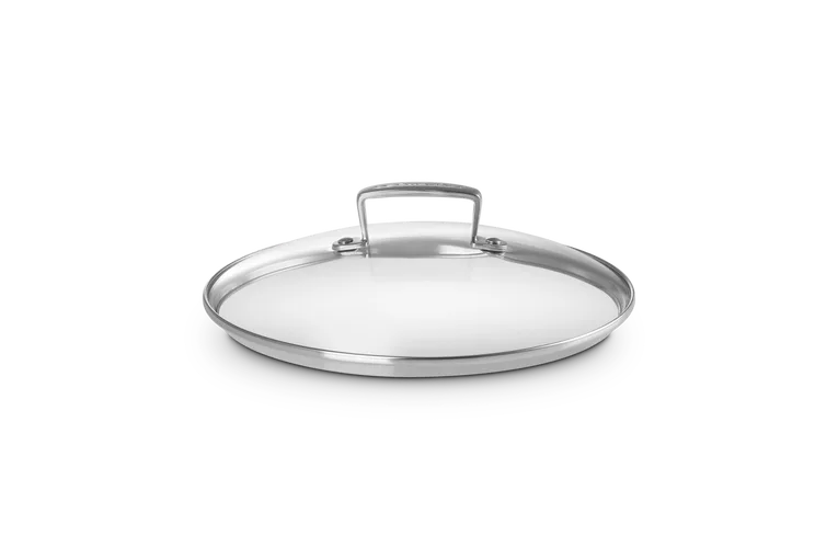 Крышка стеклянная жаропрочная Le Creuset 24 см, закалённое стекло, нержавеющая сталь, для духовки до 220 градусов
