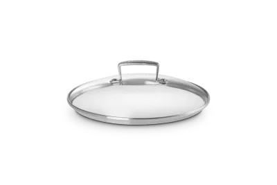 Крышка стеклянная жаропрочная Le Creuset 24 см, закалённое стекло, нержавеющая сталь, для духовки до 220 градусов