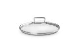 Крышка стеклянная жаропрочная Le Creuset 24 см, закалённое стекло, нержавеющая сталь, для духовки до 220 градусов — фото 1