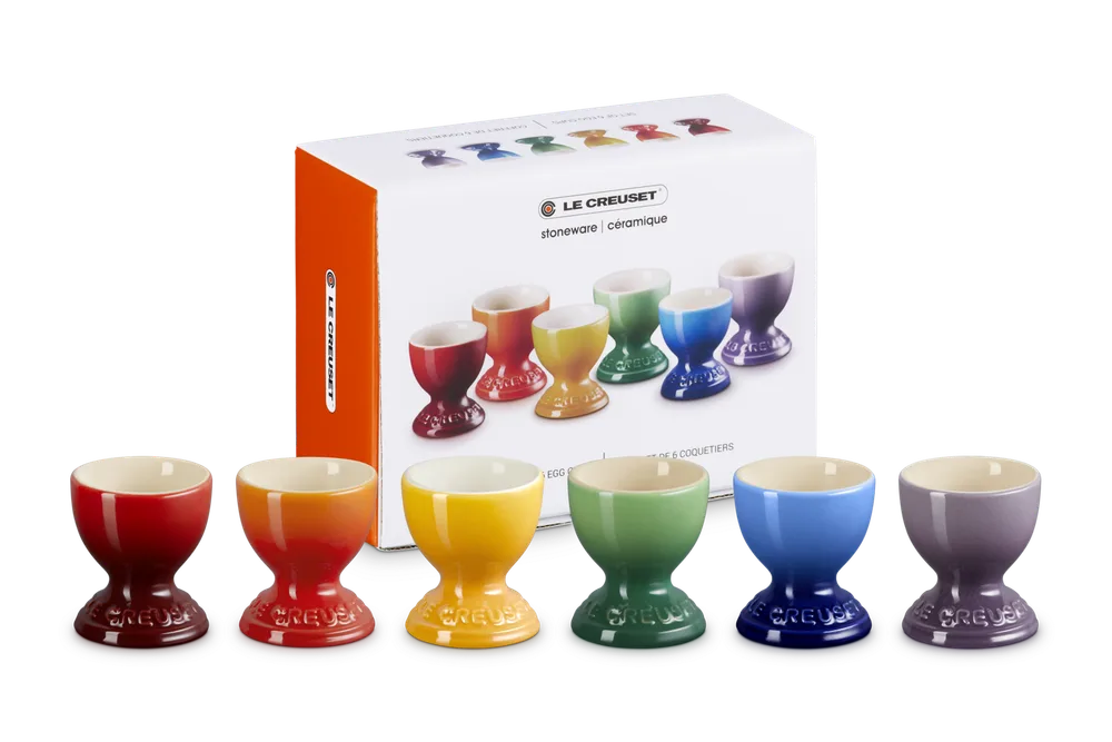 Подставки для яиц Le Creuset Rainbow из каменной керамики, набор 6 шт, разноцветные