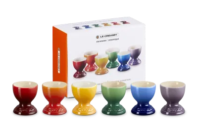 Подставки для яиц Le Creuset Rainbow из каменной керамики, набор 6 шт, разноцветные