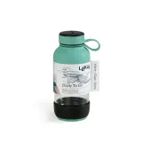 Бутылка для воды стеклянная Lekue TO GO, бирюзовая, с откручивающимся дном и ручкой — фото 6