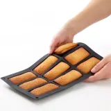 Форма силиконовая Lekue для печенья Financier на 9 шт., чёрная, 30 x 17,5 x 1,2 см, платиновый силикон — фото 2