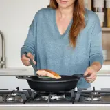 Лопатка кухонная Lekue Non-Scratch, платиновый силикон, 30,6 x 7 x 9,5 см, тёмно-серая/зелёная — фото 5