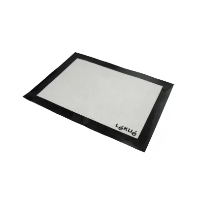 Коврик для раскатки теста и выпечки Lekue Gourmet 40 x 30 см, силикон Platinum, белый и чёрный