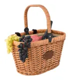 Корзина для пикника изотермическая Les Jardins de la Comtesse Bicycle Chantilly Red Gingham, на руль велосипеда, 37 × 27 × 43 см, красная клетка — фото 1
