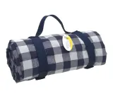 Скатерть для пикника Les Jardins de la Comtesse Blue & White Checkered 140 × 140 см, хлопок с непромокаемым низом, сине-белая клетка — фото 1