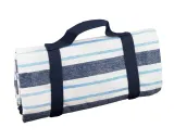 Плед-скатерть для пикника Les Jardins de la Comtesse Blue & White Stripes 140 × 140 см, с ручкой, сине-белая полоска — фото 1