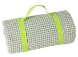 Скатерть для пикника Les Jardins de la Comtesse Apple Green Gingham 280 × 140 см, хлопок с водонепроницаемой основой, светло-зелёная клетка — фото 1