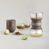 Набор для заваривания чая Lekue CALM AT HOME: заварник-песочные часы, ёмкость для заварки, 2 стеклянные чашки по 250 мл — фото 4
