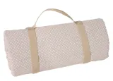 Скатерть для пикника Les Jardins de la Comtesse Beige White Dots 280 × 140 см, хлопок и водонепроницаемый полиэстер, бежевая в белый горошек — фото 1