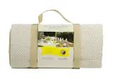Скатерть для пикника Les Jardins de la Comtesse Beige White Dots 280 × 140 см, хлопок и водонепроницаемый полиэстер, бежевая в белый горошек — фото 2