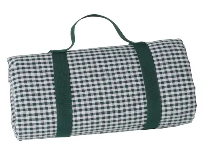 Скатерть для пикника Les Jardins de la Comtesse Dark Green Gingham 280 × 140 см, хлопок, водонепроницаемая изнанка, тёмно-зелёная клетка