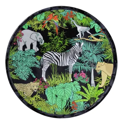 Тарелка-блюдо мелкая меламиновая Les Jardins de la Comtesse Jungle 35,5 см, разноцветная