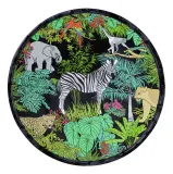 Тарелка-блюдо мелкая меламиновая Les Jardins de la Comtesse Jungle 35,5 см, разноцветная — фото 1