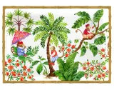 Поднос с ручками меламиновый Les Jardins de la Comtesse Monkeys of Bali 50 x 36 x 5 см, разноцветный — фото 1