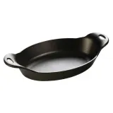 Чугунная форма для запекания Lodge Heat-Treated Seasoned, овальная, 32 см, пропитана маслом, чёрная — фото 1