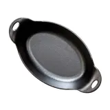 Чугунная форма для запекания Lodge Heat-Treated Seasoned, овальная, 32 см, пропитана маслом, чёрная — фото 2