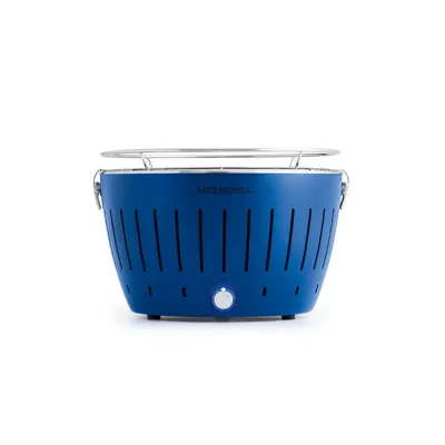 Угольный гриль LotusGrill MINI, диаметр решётки 26 см, с вентилятором, синий