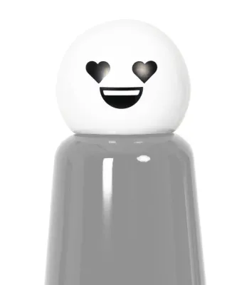 Крышка сменная для бутылок Lund London Skittle Heart, белая, смайлик с сердечками, для линий Mini, Original, Jumbo