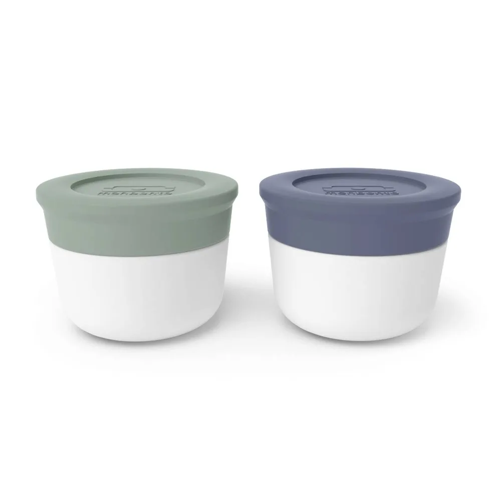 Набор контейнеров для соуса Monbento Temple S Green Blue, 2 шт., 10 мл, сине-зелёные