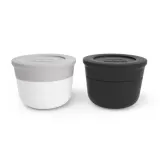 Набор контейнеров для соуса Monbento Temple S Grey Black, 2 шт., 10 мл, серый и чёрный — фото 1