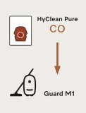 Мешки для пылесоса Miele HyClean Pure CO XL, 8 шт., с 2 выпускными фильтрами, для Guard M1 — фото 3
