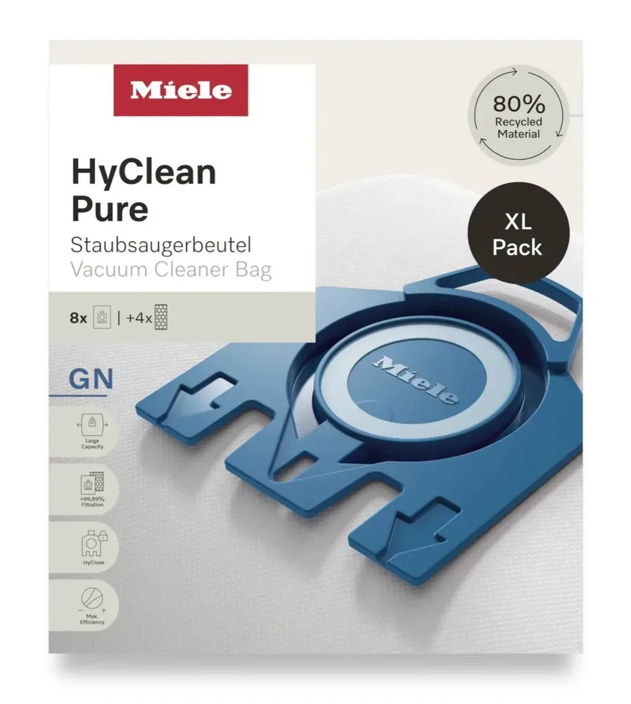 Мешки для пылесоса Miele XL-Pack HyClean 3D Efficiency GN, 8 шт. с фильтрами