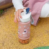 Термобутылка детская Monbento Twisty Cinnamon Fox с трубочкой и отсеком для перекуса, 0,42 л — фото 3