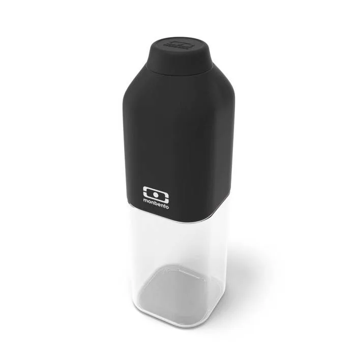Бутылка для воды Monbento Positive M Black Onyx 0,5 л, чёрная, квадратная, из тритана