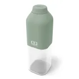 Бутылка для воды Monbento Positive M Green Natural 0,5 л, зелёная, квадратная, тритан — фото 1
