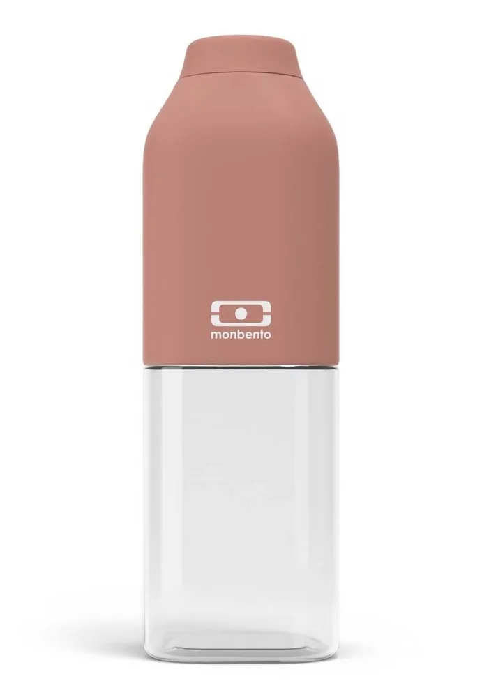 Бутылка для напитков Monbento Positive M Moka 0,5 л, розовая, квадратная, из тритана