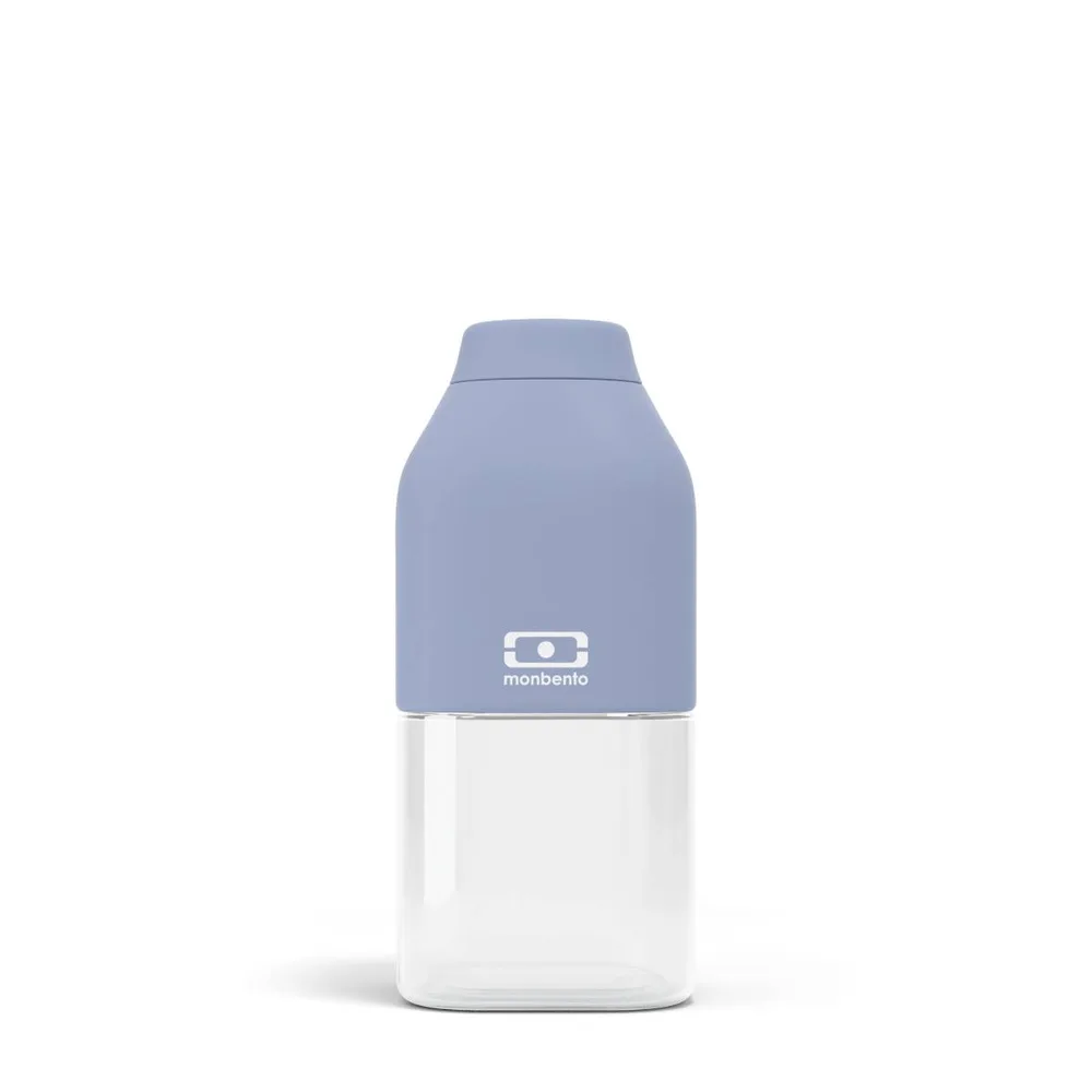 Бутылка для воды Monbento Positive S Light Blue 0,33 л, голубая, квадратная, тритан