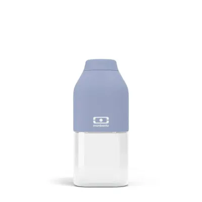 Бутылка для воды Monbento Positive S Light Blue 0,33 л, голубая, квадратная, тритан