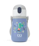 Бутылка детская изолированная Monbento Stram Dino 360 мл, синяя, с динозавром, для холодных напитков — фото 2