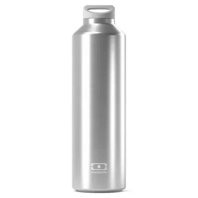 Термобутылка Monbento Steel Metallic Silver 0,5 л, серебристая, нержавеющая сталь, с чайным заварником