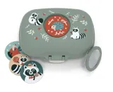 Ланч-бокс детский Monbento Gram Graphic Raccoon 600 мл, с енотами, зелёный — фото 4