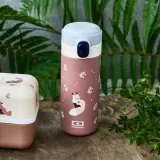 Термобутылка детская Monbento Pop Fox 0,36 л, пыльно-розовая, с лисёнком, кнопка-фиксатор — фото 5