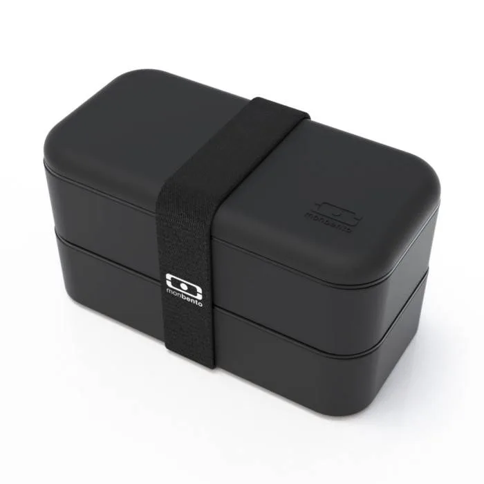 Ланч-бокс Monbento Bento Original Black Onyx, 1 л (2 камеры по 0,5 л), чёрный