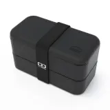 Ланч-бокс Monbento Bento Original Black Onyx, 1 л (2 камеры по 0,5 л), чёрный — фото 1