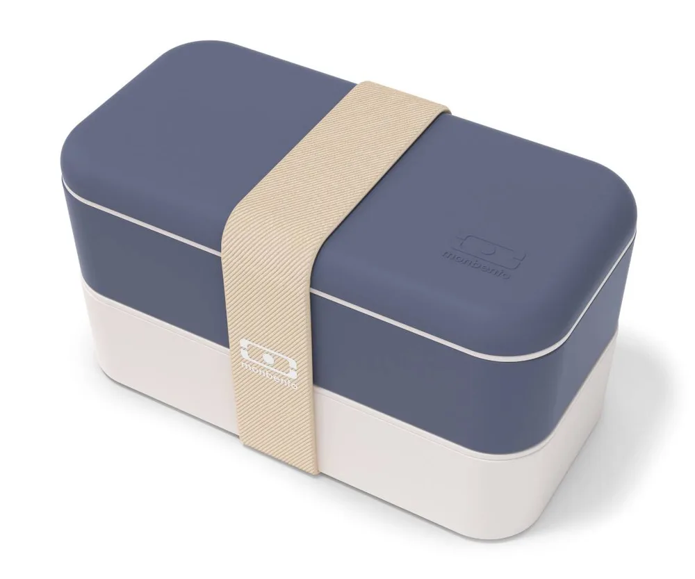 Ланч-бокс Monbento Bento Original Made in France Blue Natural, 1 л, синий с кремовым